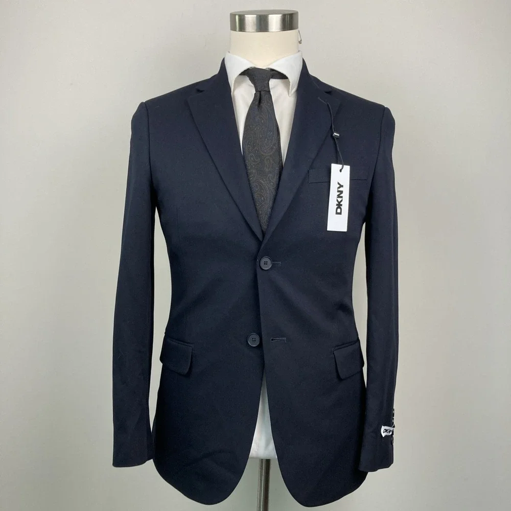 Dkny Mens Modern Fit Suit Jacket 40R Dark Navy No Pants